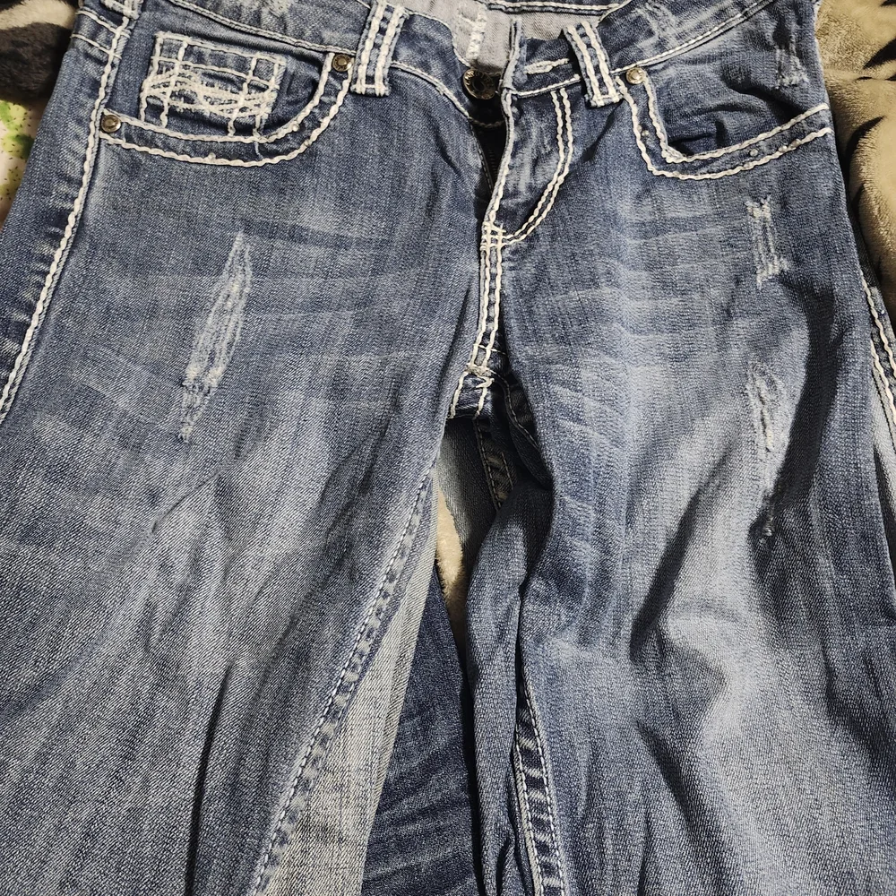 Cowgirl Tuff Women's Boot Cut Jeans - Blue - Picture 2 of 3